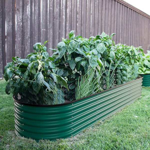VEIKOUS 8 ft. x 2 ft. x 1.4 ft. Galvanized Steel Raised