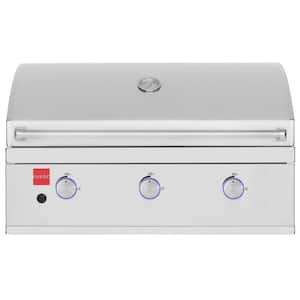Premium 36 in. 3-Burner Built-In Natural Gas Grill in 304 Stainless Steel