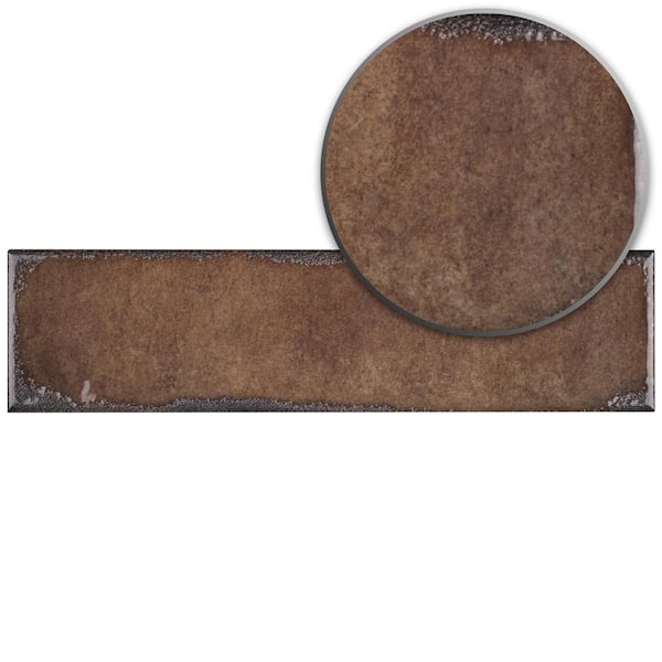 Reviews for MOLOVO Iris Marron Brown 2.9 in. X 11.8 in. Polished