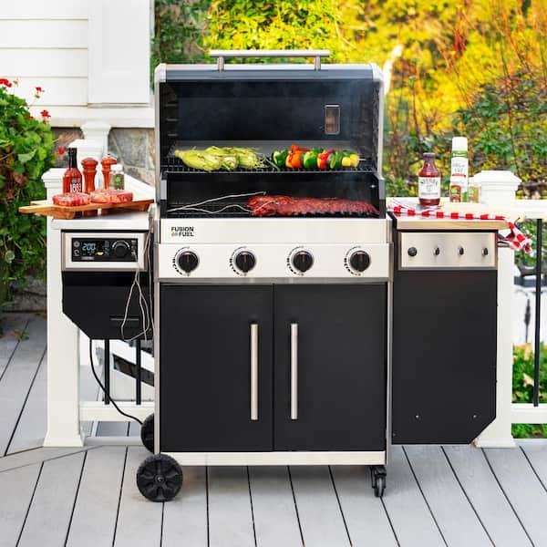 Reviews for Lifetime 4 Burner Gas Grill and Pellet Smoker Combo in Black Pg 1 The Home Depot