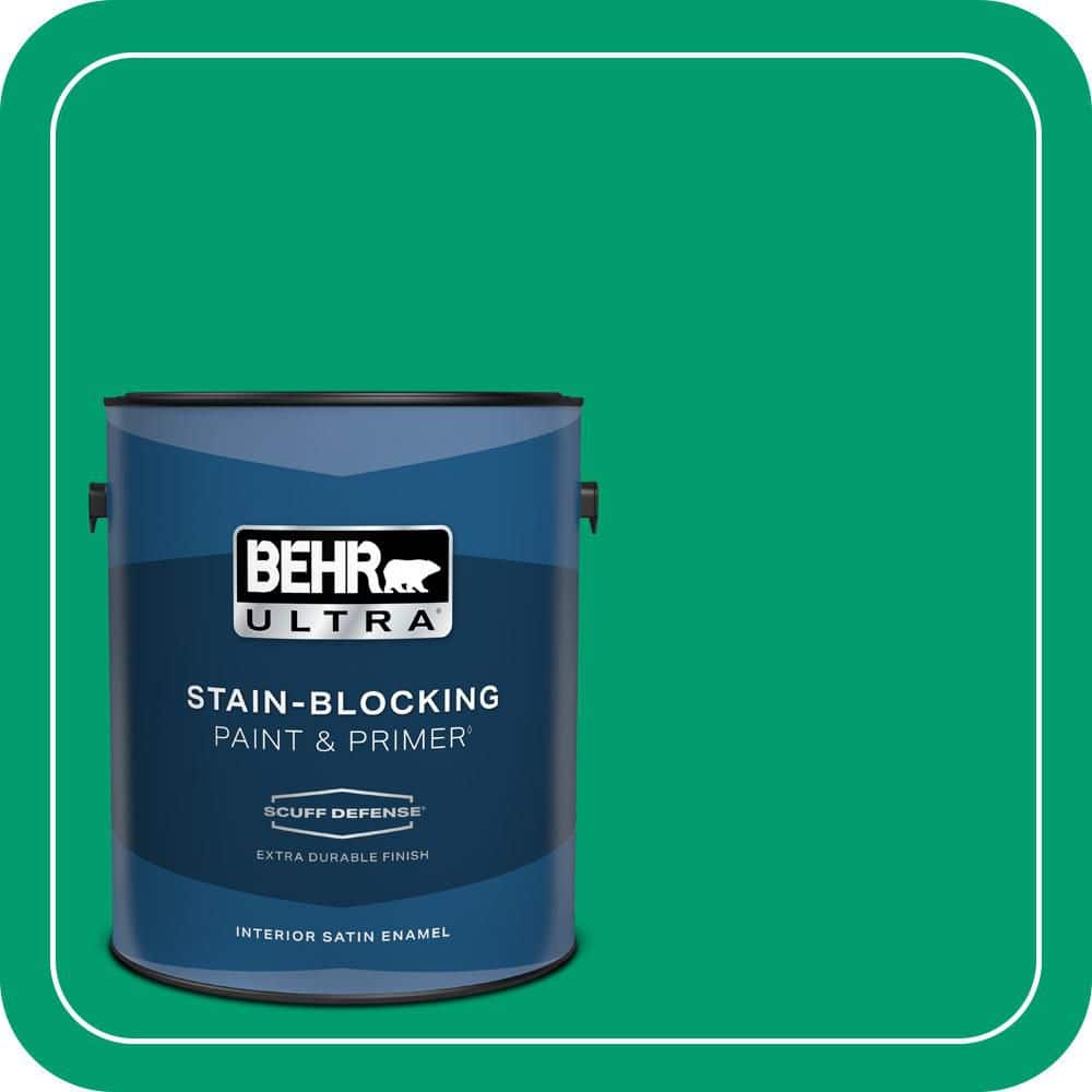 1 gal. #S-G-460 Mint Sprig Extra Durable Satin Enamel Interior Paint & Primer price history on PriceWatchPro