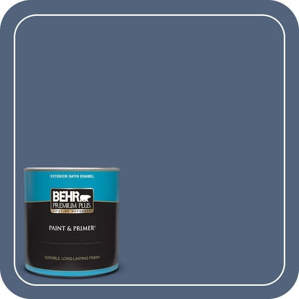 BEHR PREMIUM PLUS 1 qt. #PMD-64 Evening Symphony Satin Enamel Exterior Paint & Primer
