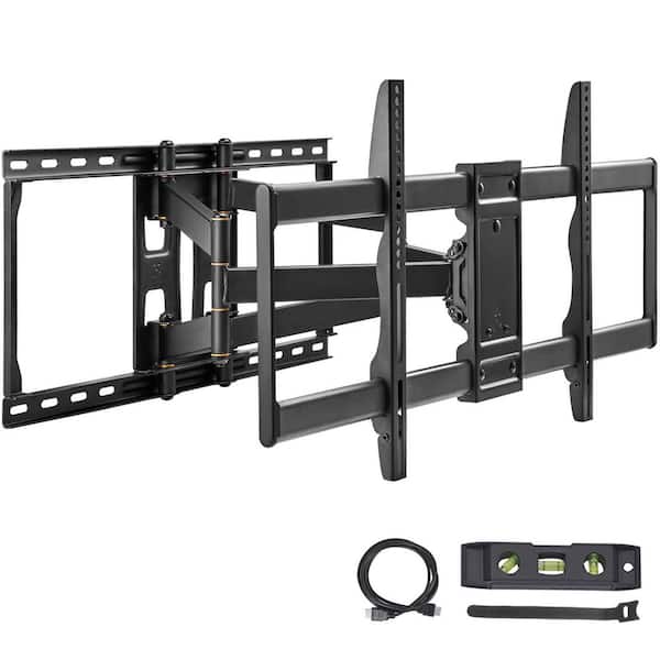 Full Motion TV Mount, Swivel Tilt Horizontal Adjustment TV Wall Mount Bracket with 4 Arms, Fits for Most 37-90 in. TVs