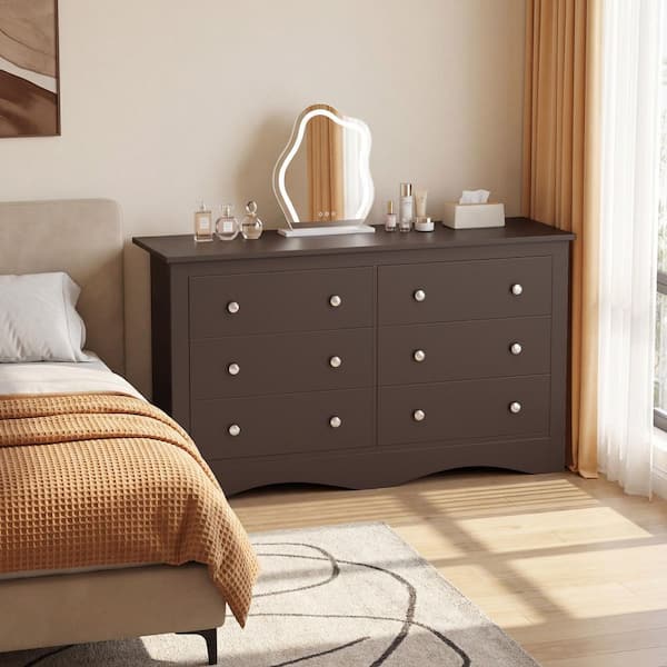 brown bedroom dresser DCF Mission Quarter Sawn White Oak Tall Dresser in Asbury Brown main image 1
