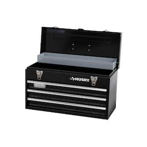 8.80 in. 3-Drawer Portable Tool Box with Tray
