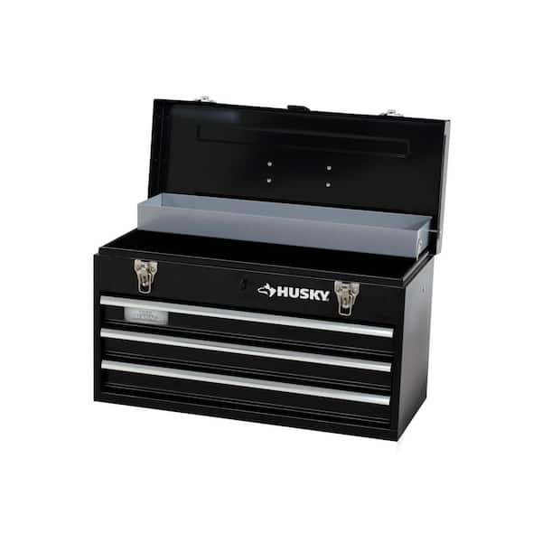 Reviews for Husky 8.80 in. 3-Drawer Portable Tool Box with Tray