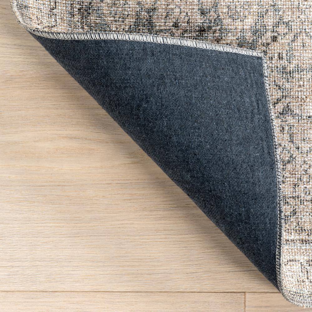 Hillstone Gray Rectangular Synthetic Vintage Medallion Area Rug