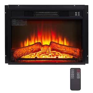 23 in. 1400-Watt 120-Volt Electric Fireplace Insert in Black