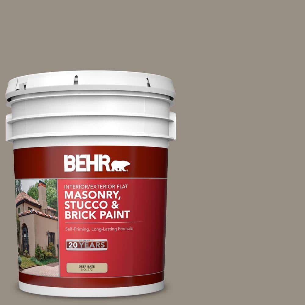 5 gal. #N320-5 Gray Squirrel Flat Interior/Exterior Masonry, Stucco and Bri