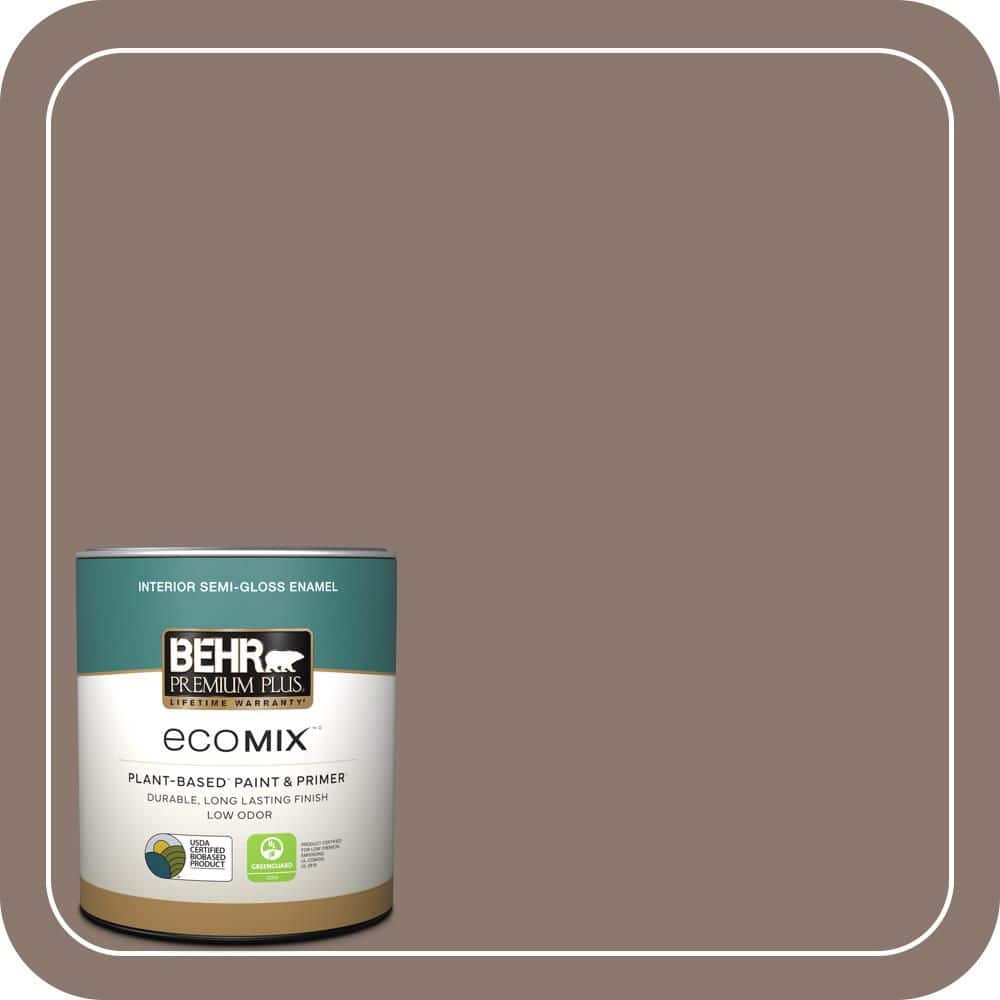 1 qt. #PPF-41 Cedar Plank Semi-Gloss Enamel EcoMix Plant-Based Interior Paint & Primer price history on PriceWatchPro
