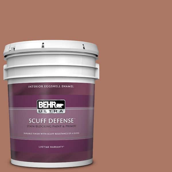 BEHR ULTRA 5 gal. #210F-6 Chutney Brown Extra Durable Eggshell Enamel Interior Paint & Primer