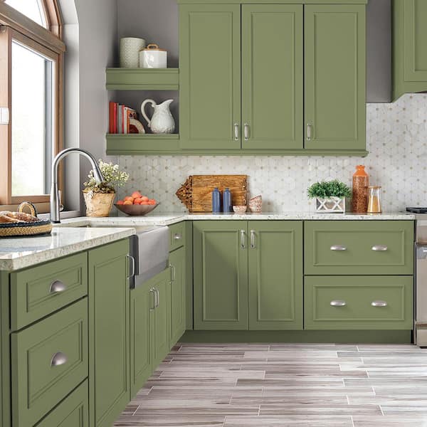 1 gal. #PPU11-04 Alamosa Green Semi-Gloss Enamel Interior/Exterior Cabinet, Door & Trim Paint