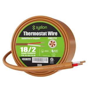 250 ft. 18/2 Brown Solid Bare Copper CMR/CL3R Doorbell HAVC Heating Control Thermostat Wire