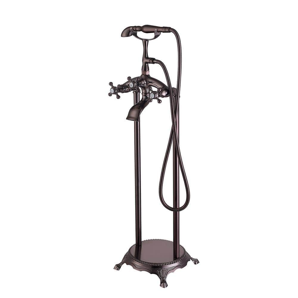 3-Handle Floor Mount Claw Foot Freestanding Tub Faucet with Hand Shower in. Oil Rubbed Bronze price history on PriceWatchPro