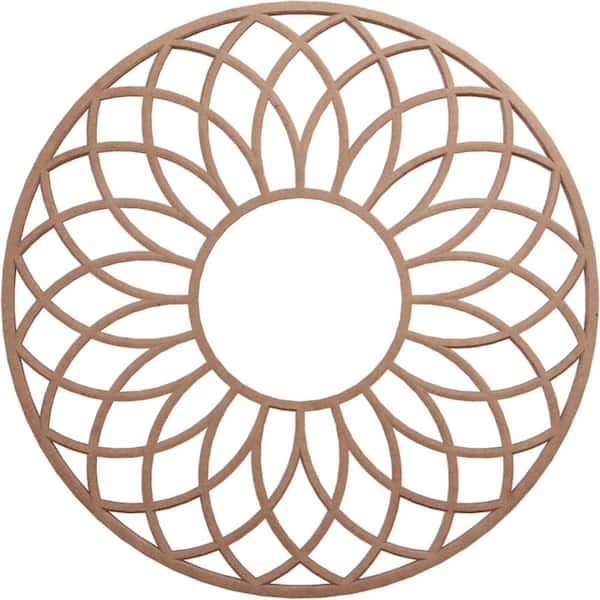 Ekena Millwork 0.25 in. x 6.125 in. x 18 in. Wood Medallion Moulding