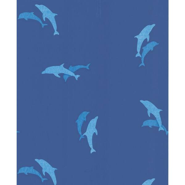 National Geographic Dark Blue Dolphins Wallpaper Sample