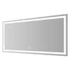 BWE 72 In. W X 36 In. H Large Rectangular Frameless LED Light Anti-Fog ...