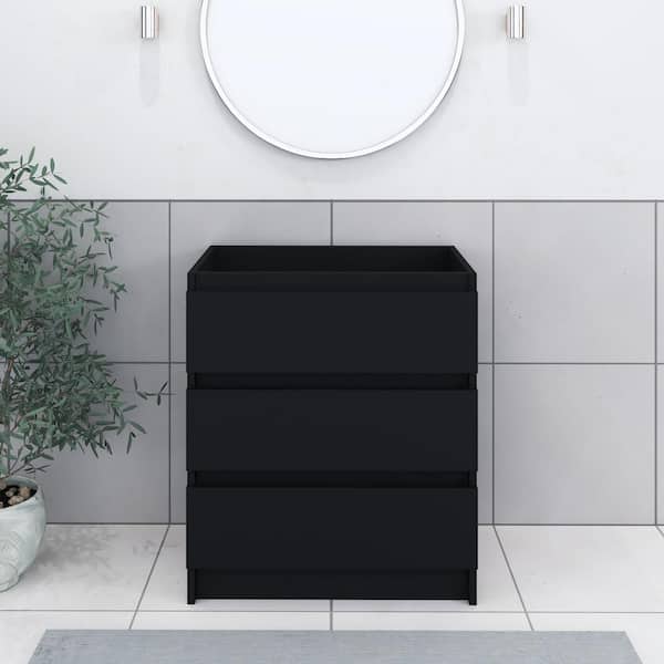 VOLPA USA AMERICAN CRAFTED VANITIES Pepper 30 in. W x 20 in. D Bath Vanity Cabinet Only in Black
