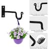 Cubilan 16.7 in. Plastic Plant Hanger with Screwdriver Adjustable Height Plant  Hook Outdoor Black (2-Pack) Plastic B00AXKUBU6 - The Home Depot