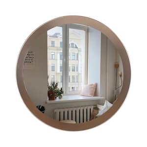 Round Gold/Copper Framed Vanity Bathroom Decorative Wall Mirror ( 20 in. H x 20 in. W )