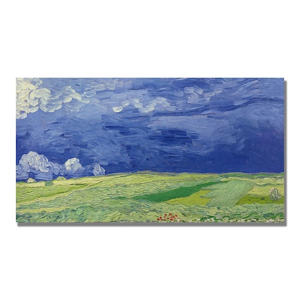 Trademark Fine Art 16 in. x 32 in. Wheatfields under Thundercloud Canvas Art