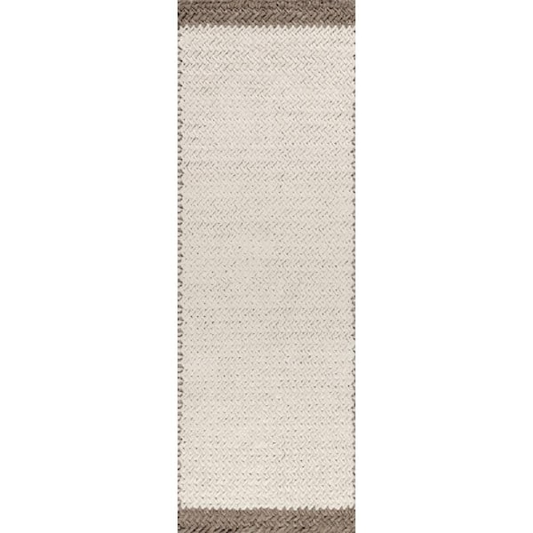 Dune 2 ft. 6 in. x 8 ft.  Wool Ivory Indoor/Outdoor Patio Runner Rug