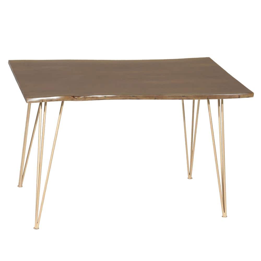 Seti Live Edge Elm Dining Table with Gold Legs price history on PriceWatchPro