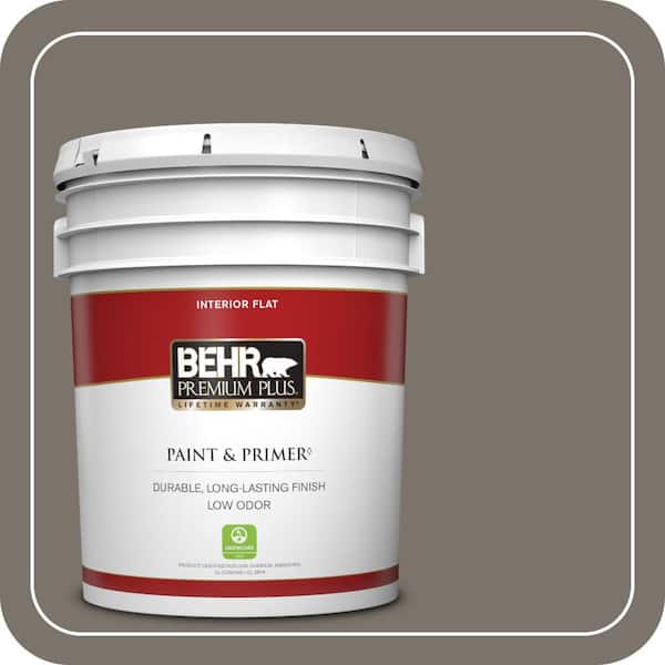 BEHR PREMIUM PLUS 5 gal. #MQ2-58 Unpredictable Hue Flat Low Odor Interior Paint & Primer