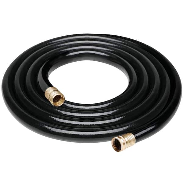 Worth Garden 5/8 in. x 15 ft. Medium Duty Black Vinyl Garden Hose