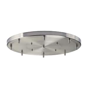 Illuminare Accessories 18 in. 8-Light Round Satin Nickel Ceiling Pan