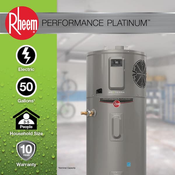 Performance Platinum 50 Gal. Smart High Efficiency Hybrid Heat Pump Water Heater with 10-Year Warranty