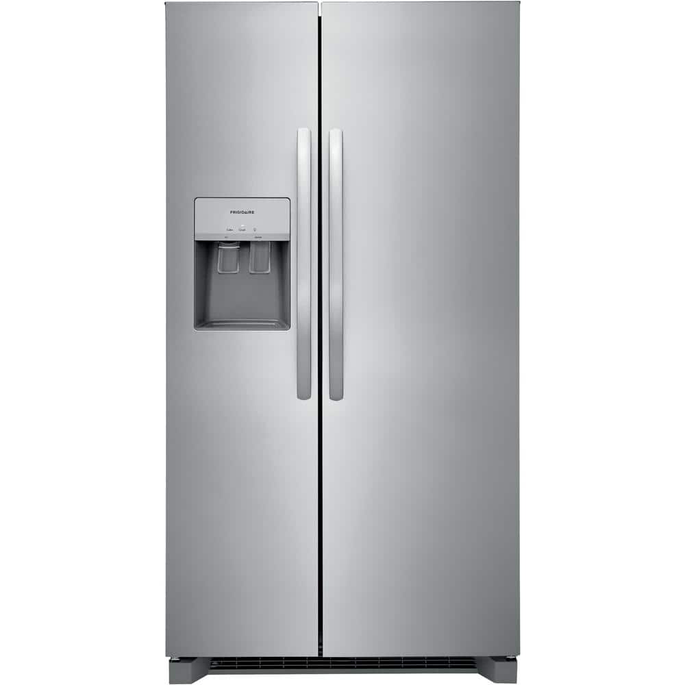 Frigidaire 36 in. 25.6 cu. ft. Side by Side Refrigerator in Stainless Steel, Standard Depth, Silver