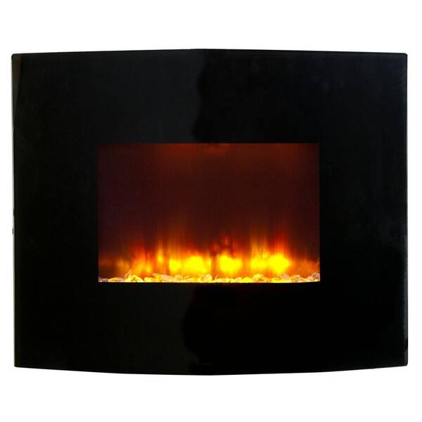 Estate Design Arlington 24 in. Panoramic Wall Mount Electric Fireplace in Black-DISCONTINUED