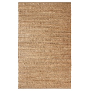 Tan 5 ft. x 7 ft. 9 in. Natural Jute and Chenille Handwoven LR03302 Area Rug