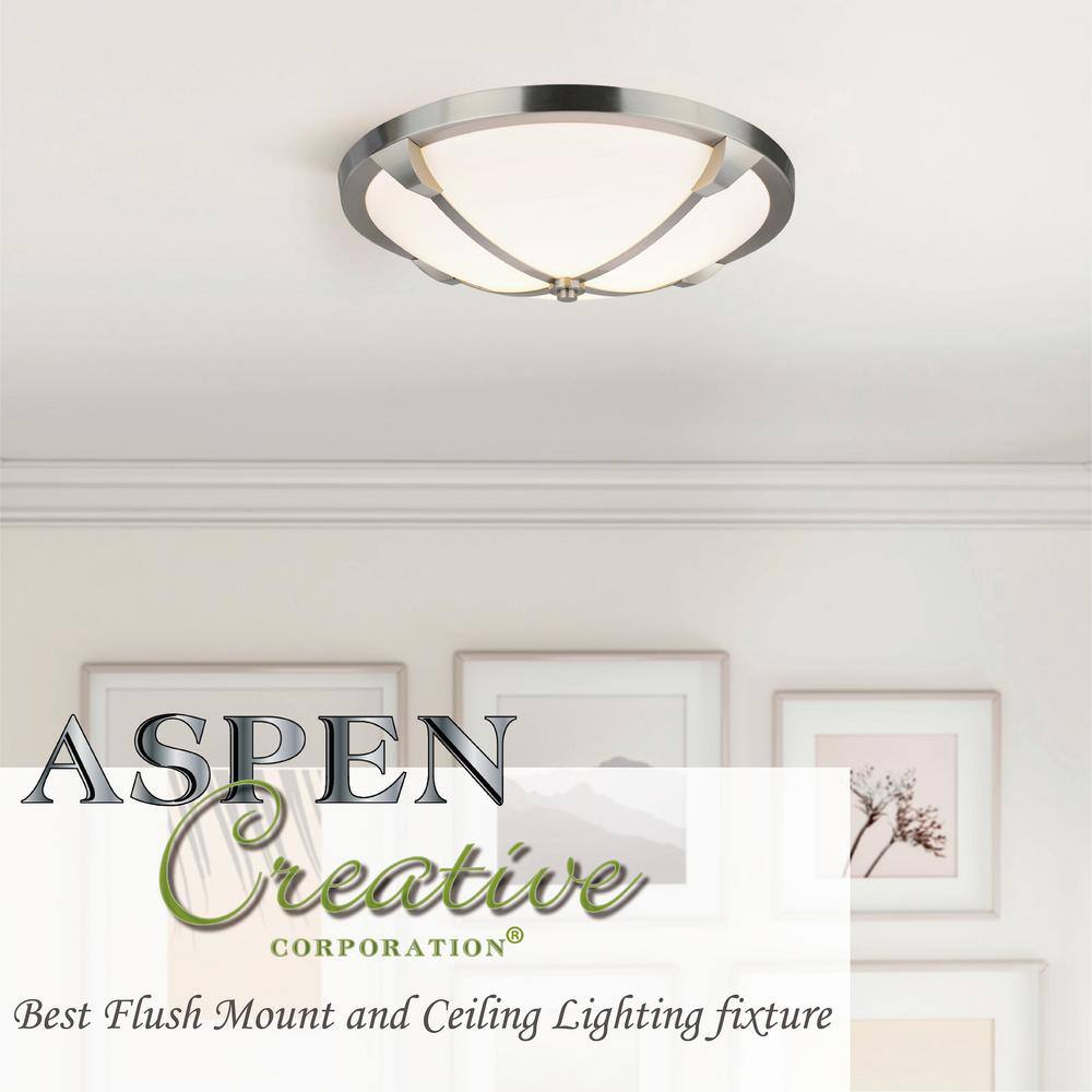 12" Chrome LED Flush Mount Ceiling Light with Frosted Glass Diffuser