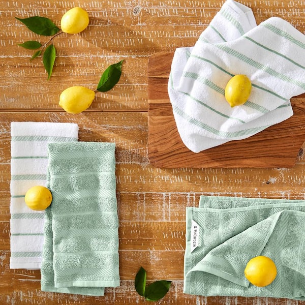 Albany Pistachio Green Kitchen Towel Set (Set of 4)