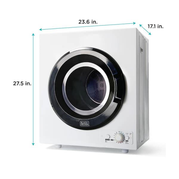 BLACK+DECKER 2.65-cu ft Portable Electric Dryer (White)