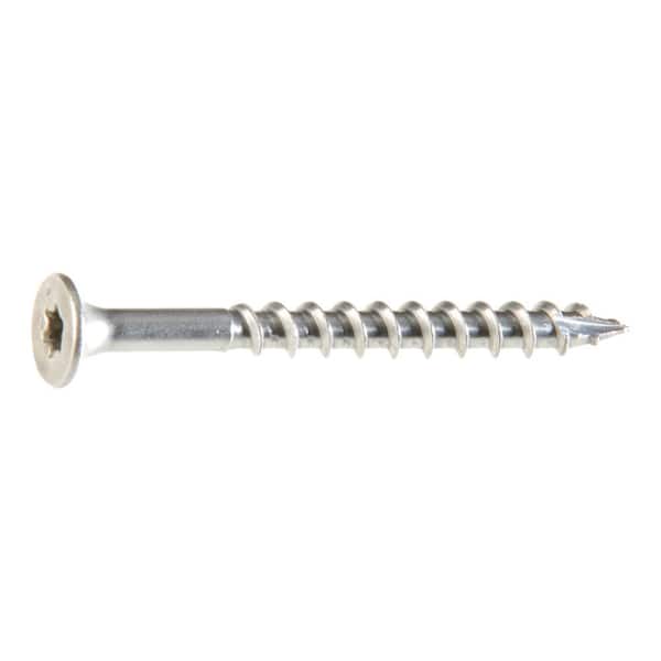 Type 17 Point Grip Rite Stainless Steel Trim Screws Square Drive 2-1/4 inch x 7