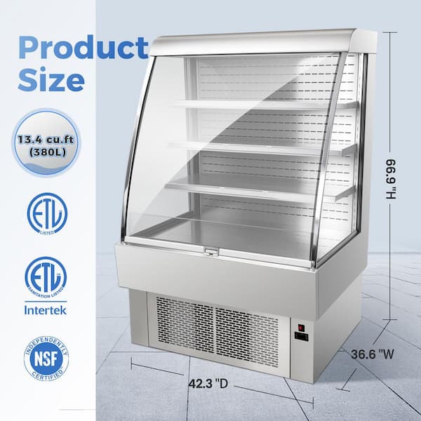 Elite Kitchen Supply 40 in. 13.4 cu. ft. Open Air Grab Go
