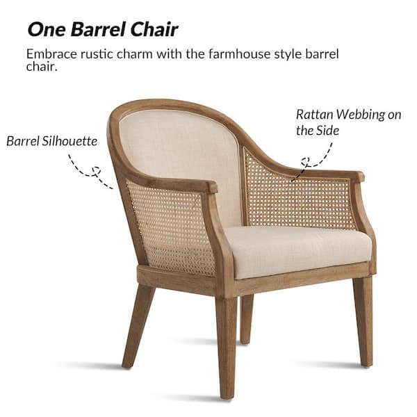 farmhouse barrel chair