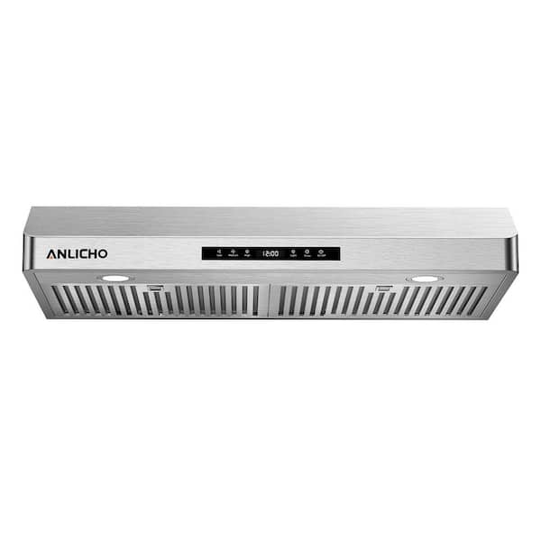 30 in. 900 CFM Ducted Under Cabinet Range Hood in Stainless Steel with Dual Motor, LED Lights and Permanent Filters