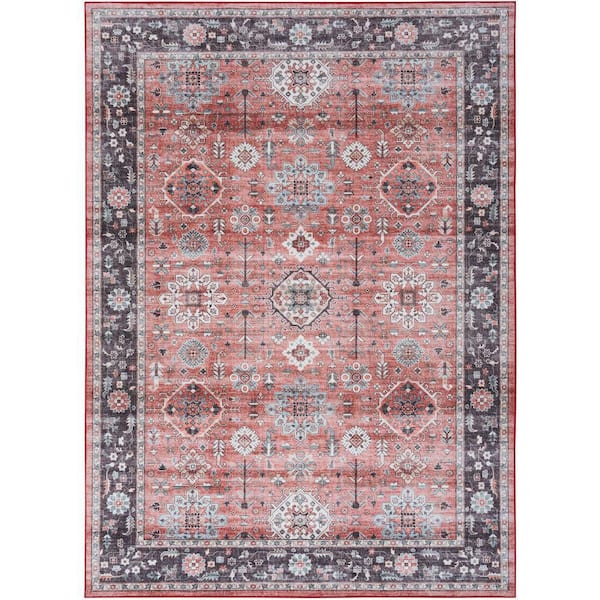 Nourison Fulton Brick 5 ft. x 7 ft. Vintage Persian Traditional Area Rug