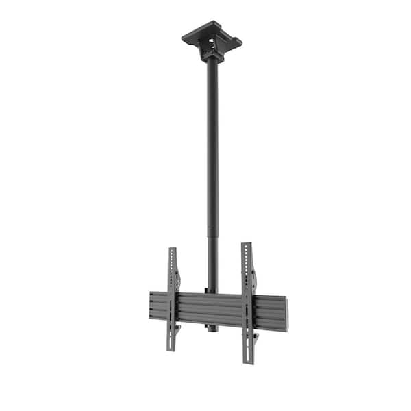 KANTO Hanging Ceiling TV Mount with Extension and Tilt for 37 in. - 70 in. TVs in Black