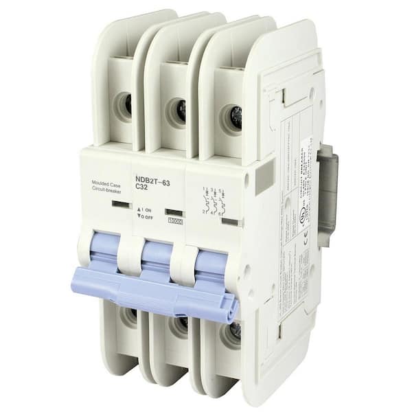 32 Amp, 3-Pole, Circuit Brealer, 277/480-Volt AC, 125-Volt DC, Din Rail Mounted, Medium Trip Curve, 10 KA, Ul489