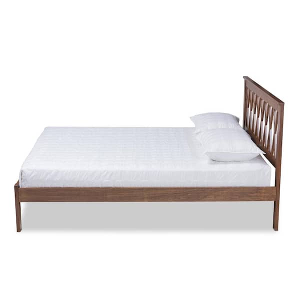 Malene Walnut Queen Platform Bed