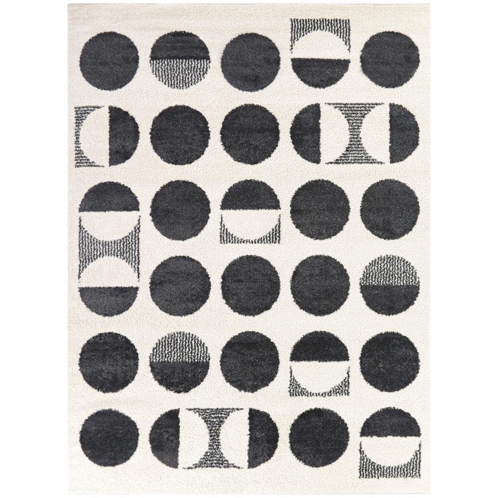 BALTA Haynes Charcoal 5 ft. x 7 ft. Geometric Area Rug 3115621 The
