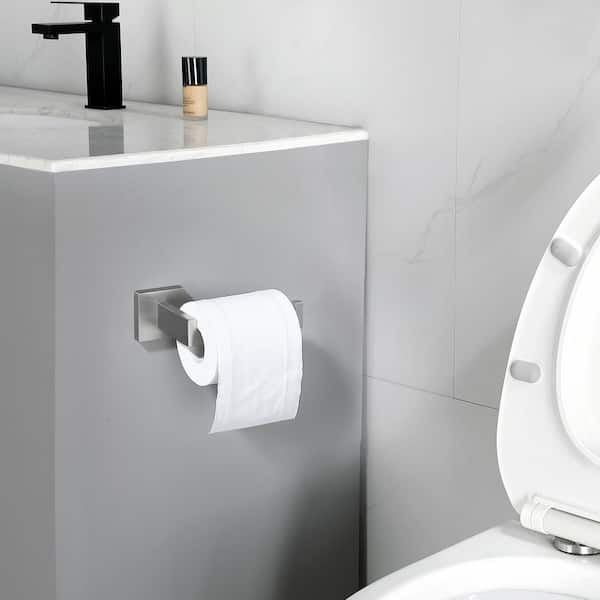 Bathroom Wall-Mount Single Post Toilet Paper Holder Stainless Steel Tissue Roll Holder in Brushed Nickel