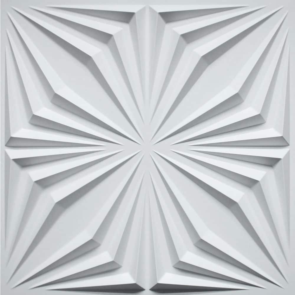 Falkirk Ross 2/25 in. x 19.7 in. x 19.7 in. White PVC Abstract 3D Decorative Wall Panel 5-Pack price history on PriceWatchPro