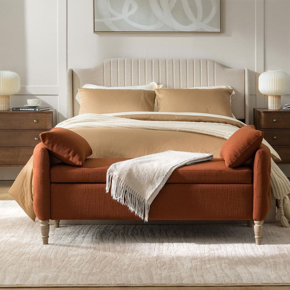 Reg 59 in. Burn Brick Bench with Solid Wood Legs price history on PriceWatchPro