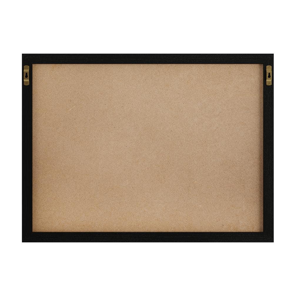 Black Woodgrain 24" x 18" Magnetic Dry Erase Calendar with Cork Board